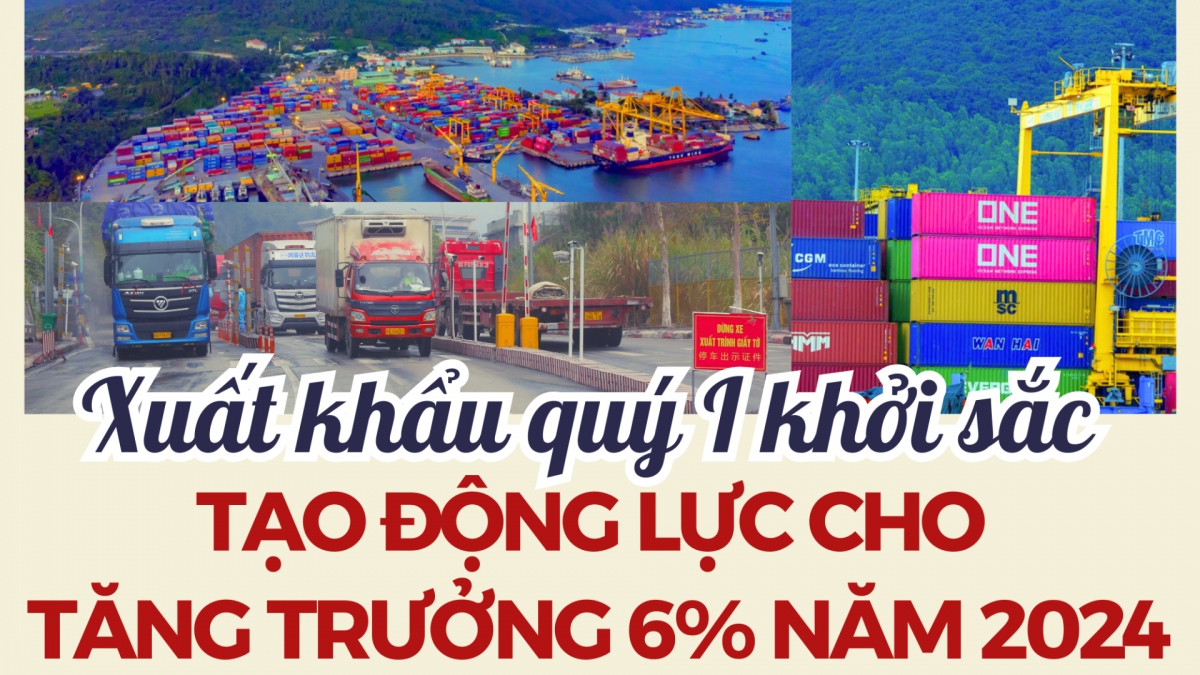 Xuất khẩu quý I khởi sắc tạo động lực cho tăng trưởng 6% năm 2024